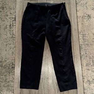 Quince Ultra-Stretch Ponte Pintuck Ankle Pants Black